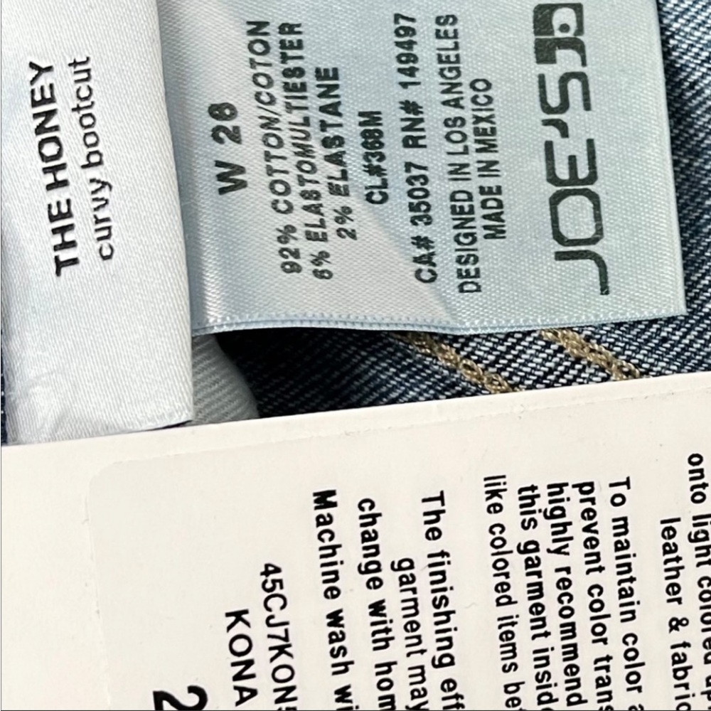 Joe’s Jeans Blue Kona Wash Honey Curvy Boot Cut Jeans Sz26 contoured waistband - Picture 14 of 14